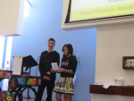 Young people advertising the Youth Group