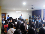 Staff, students and parents at Preca College