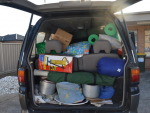 Van ready for the annual camp at Apollo bay